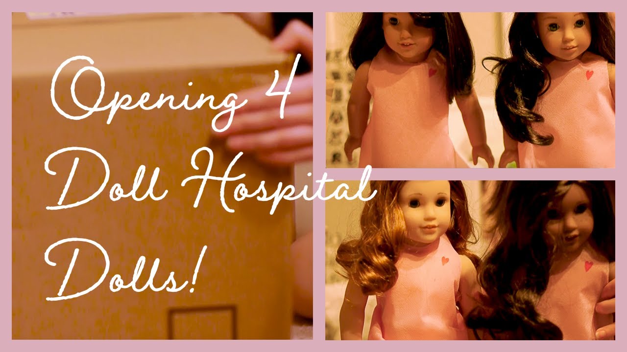 Opening FOUR American Girl Doll Hospital Patients FREE Eye Swap