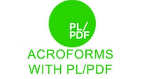 How to create acroforms with PL/PDF
