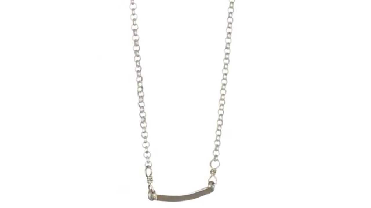 Dogeared Balance Medium Square Bar Necklace SKU8573788 YouTube