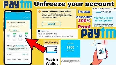 paytm account freeze problem || how to unfreeze paytm account