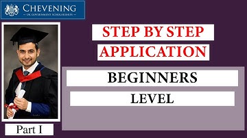 How to Apply for Chevening Award and Create Account for Beginners Part 01