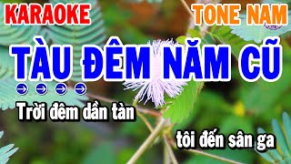 Tàu Đêm Năm Cũ Karaoke Tone Nam ( Dm ) Nhạc Sống Rumba Chuẩn | Thanh Hải Organ