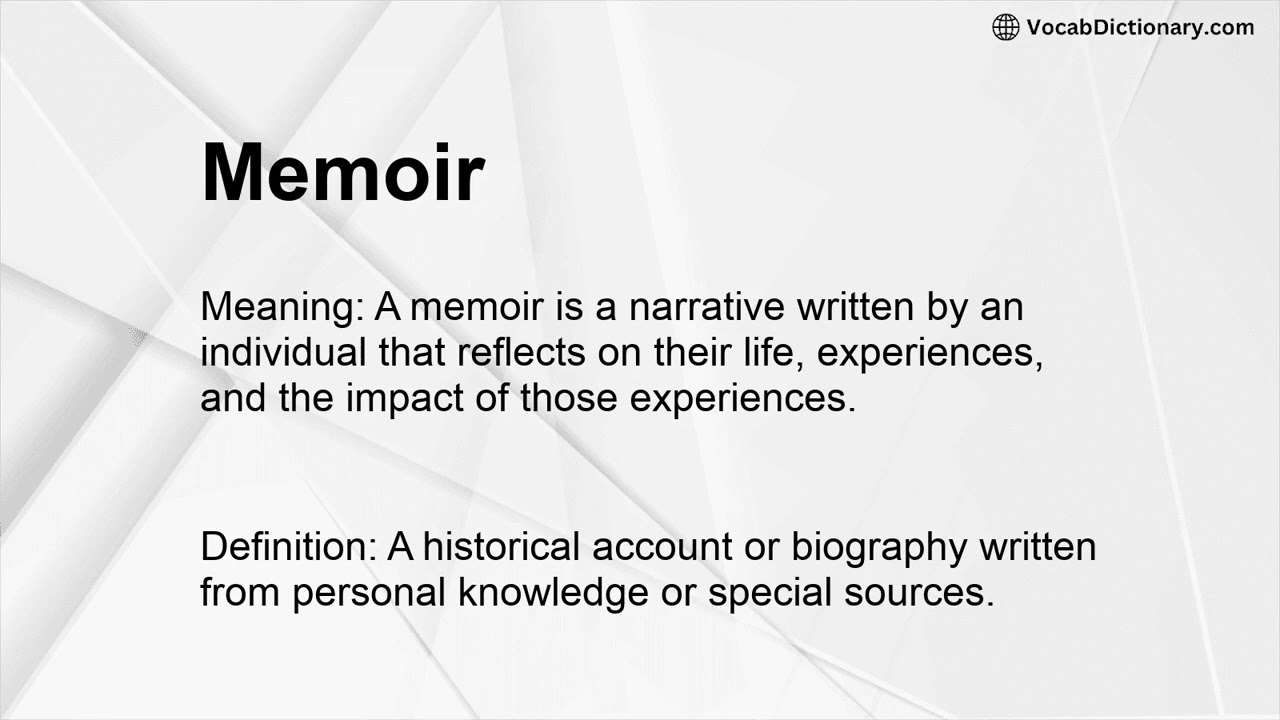 Memoir Meaning