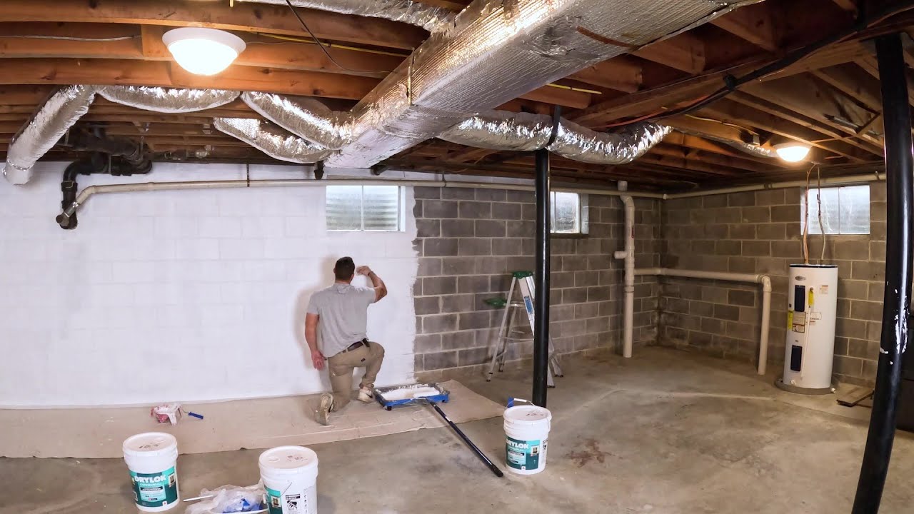 Dry Lock Example DRYLOK® Basement Waterproofing Walkthrough - YouTube