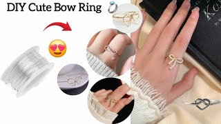 How to Make a Cute Bow Ring at Home | Easy DIY Wire Jewelry Tutorial Step-by-Step