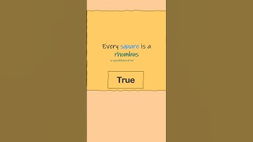 True or False "Every Square Is a Rhombus"