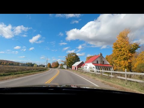 Driving through AMERICAN COUNTRYSIDE Villages and small Towns in Autumn