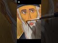 painting the Face of Saint Paisios #iconography #painting #relaxing #art #orthodox