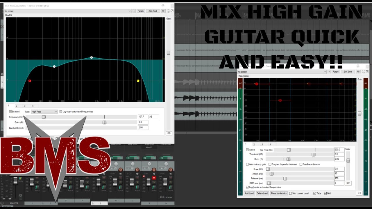 How to mix Metal guitars easy and quick! Beginners tutorial YouTube