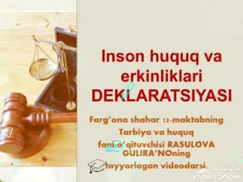 Video: 14 ta inson huquqlari nima?