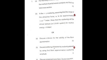#mscphysics #pdusu  MSc Final Physics  Previous year paper I MSc physics 3rd sem