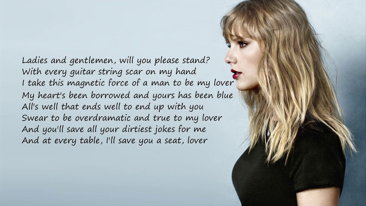 Taylor Swift Lover ( Lyrics Video) YouTube