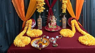Easy and simple Ganpati Decoration at home //How to decorate your home for Ganpati #ganeshchaturthi