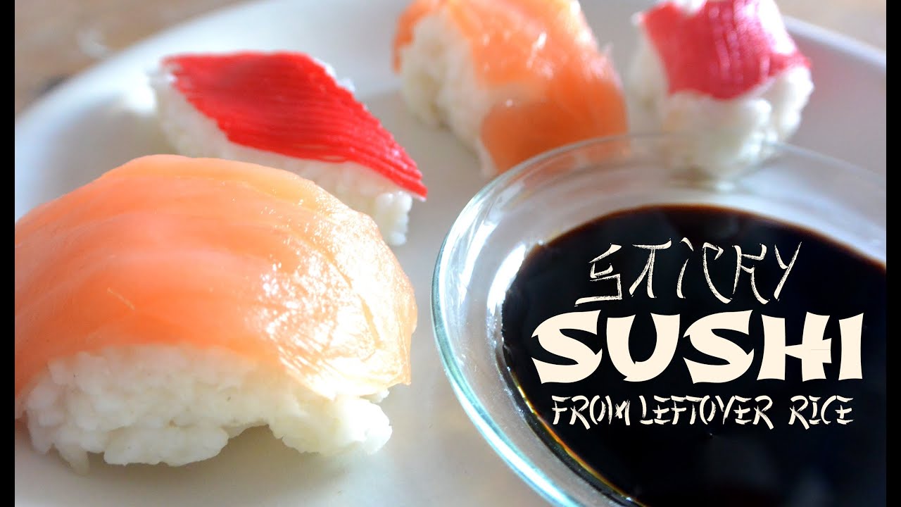 Simple trick to make sushi out of leftover rice. How to make leftover rice sticky again? YouTube