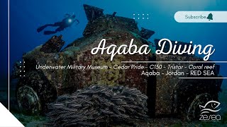 Diving in Aqaba (Jordan) : coral reef, underwater military museum, Cedar Pride, C130, TriStar...