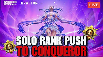 D - 12 SOLO TOP 10 RANK PUSH | BGMI SOLO RANK PUSH LIVE | SOLO CONQUEROR #solo #rankpush #bgmilive