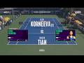 (1) Alina Korneeva 18y vs Fangran Tian (CHN) - Game, Set, Match
