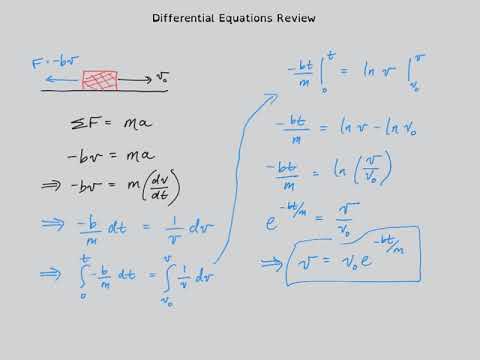 AP Physics - Differential Equations Review - YouTube