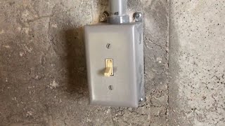 DIY Lightswitch on Concrete wall