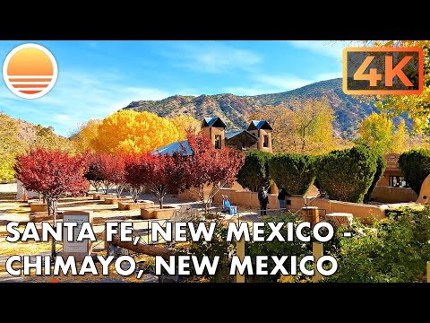 🇺🇸[4K60] Santa Fe, New Mexico to Chimayo, New Mexico! 🚘 Drive with me!