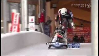 Kevin Kuske - Sieg beim Bob-Weltcup La Plagne 2011 - 2. Lauf