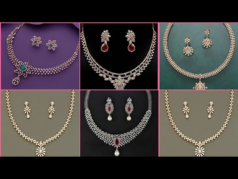 diamond necklace design/ short diamond 
