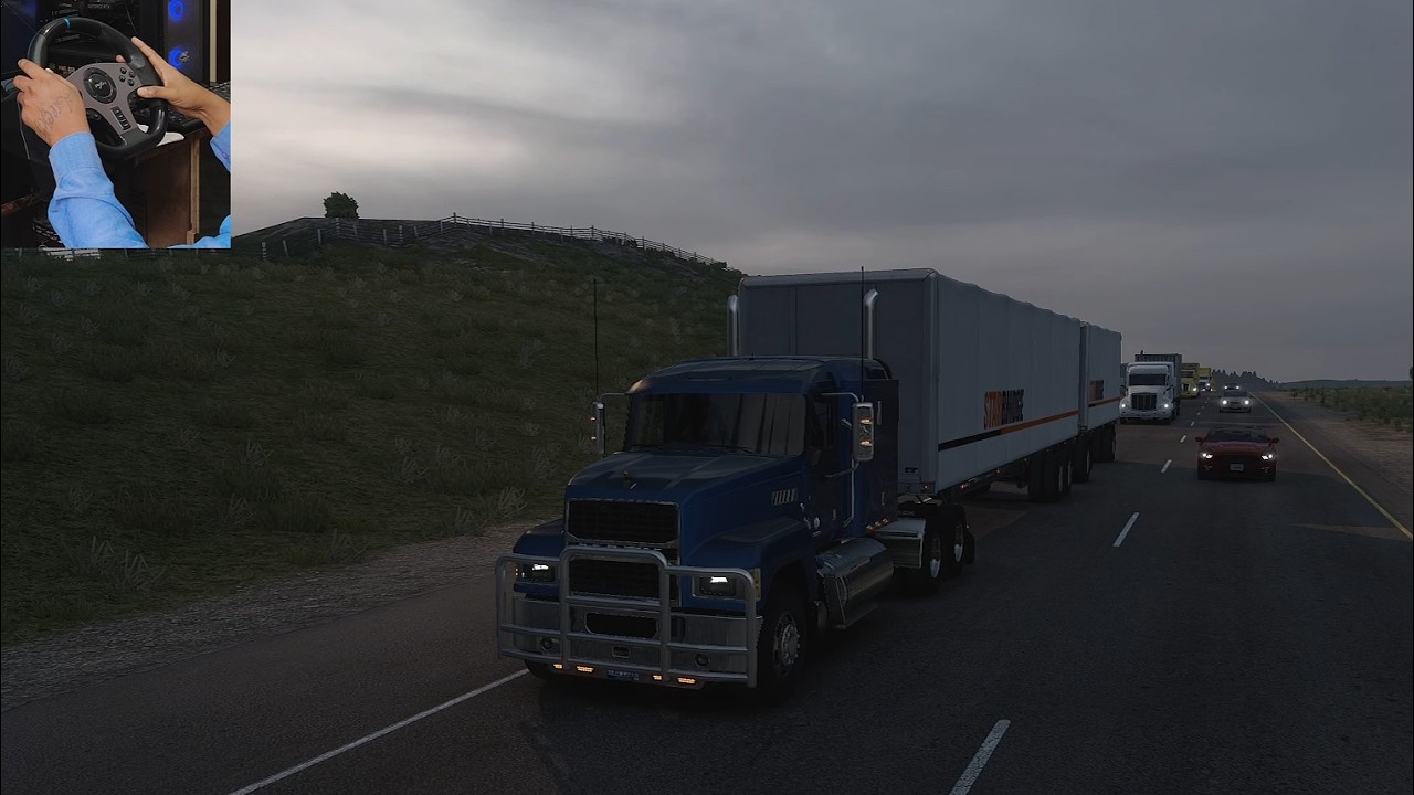 American Truck Simulator-Double Trailer Salt Delivery !PXN V9 Gameplay !