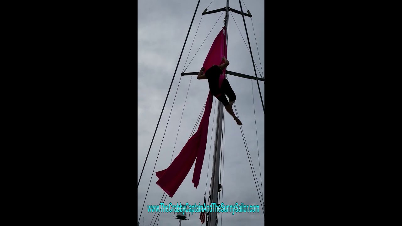 Aerial Silk on a Sailboat at Morgan Island SC