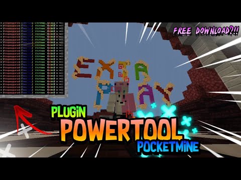 PLUGIN KEREN !! BISA SET COMMAND KE ITEM || POWERTOOL || POCKETMINE PLUGIN || EtzYeww #2