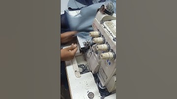 Denim jacket sleeve join by overlock machine || sleeve join ||  jacket sleeve join ||