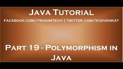 Polymorfisme in Java