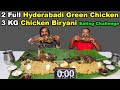 2 full green chicken  3kg chicken biryani eating challenge  ftsothuurundai vs saapatturaman