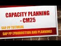 How to do capacity planning in sap pp cm25