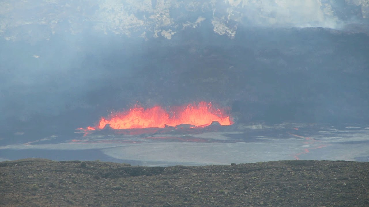 The Big island of Hawaii: Erupting lava lake