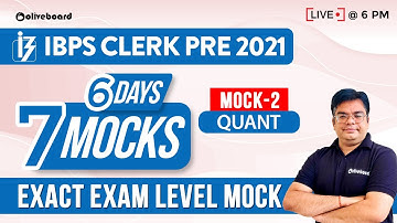 IBPS Clerk Pre Maths Mock Test 2021 | Mock - 2 | 6 Days 7 Mocks | Maths By Lokesh Sir