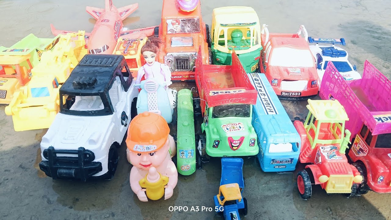 Toy 🧸 Bahut Sari Gadiyan! 🚗🚙 JCB, Truck, Police Car, Airplane & Dolls Collection | Gadi Wala Video