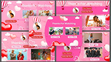 Happy Moments YouTube End Screen After Effects Templates | Download Premium Design Templates of AE