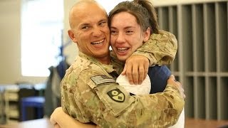 A Service Member Surprises His Kids at School