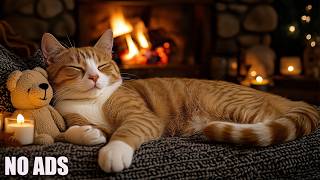 12 Hours of Cat Sleep Music 💤 Cozy Fireplace & Soft Ambient Piano for Lonely Cat Deep Relaxation 🐱 screenshot 3