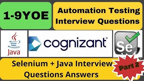 Automation Testing Interview Questions Answers | Infosys | Tcs | Cognizant 