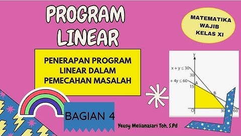 Penerapan Program Linear |Program Linear bagian ke-4 #programlinear #matematikawajibsmakelasxi