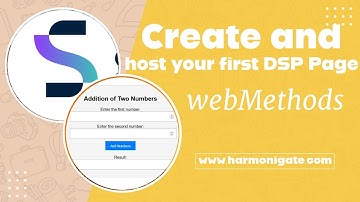 Create and host your first DSP page in webMethods | HarmoniGate
