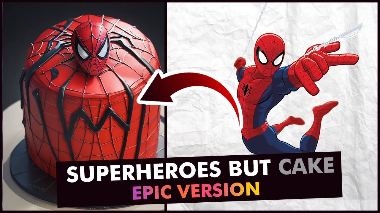 SUPERHEROES but CAKE 💥 Marvel & DC (Spiderman, Hulk, Captain America, etc)
