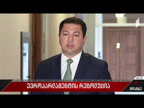 ევროპარლამენტის რეზოლუცია - განცხადებები მმართველ გუნდში