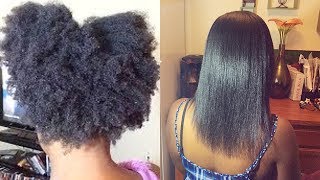 The Shrinkage is Too Real Part 2| Silk Press On 4c Hair with New Blow Dryer