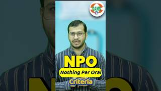 NPO (Nothing Per Oral) Criteria क्या होते है? 🤔🤔 #Shorts #DAMSNursing #SiddharthSir
