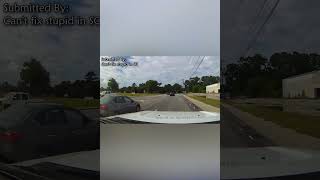 Blind IDIOT Failed To Follow Lane Shift, Gets BLASTED With LOUD Air Horn #shortvideo