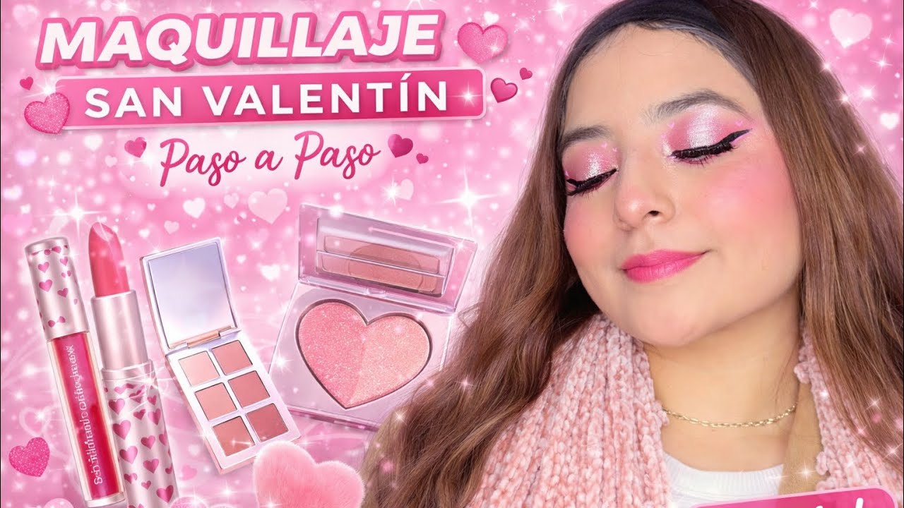 Valentine’s Day glam 💕 look rosita fácil y súper romántico ~ Ale Orellan 💗
