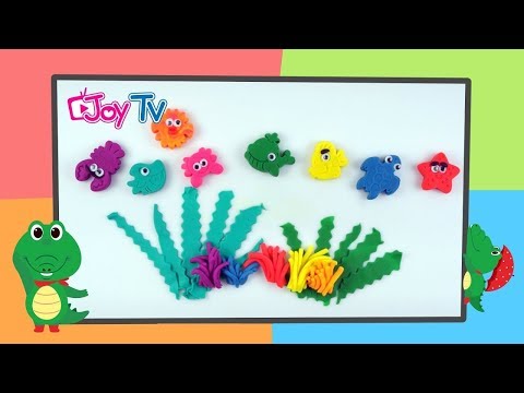 플레이도우 바다 생물 만들기와 색깔 놀이 | 조이TV 클레이아트 | 꼬미꼬미