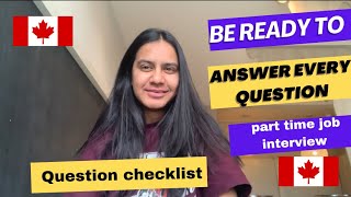 INTERVIEW QUESTIONS FOR PART TIME JOBS IN CANADA